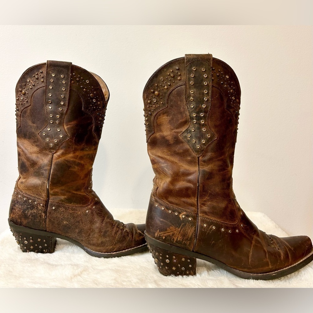 Ariat Womens Rhinestone Cowgirl Boots in Sassy Brown Size 7 - Picture 6 of 15